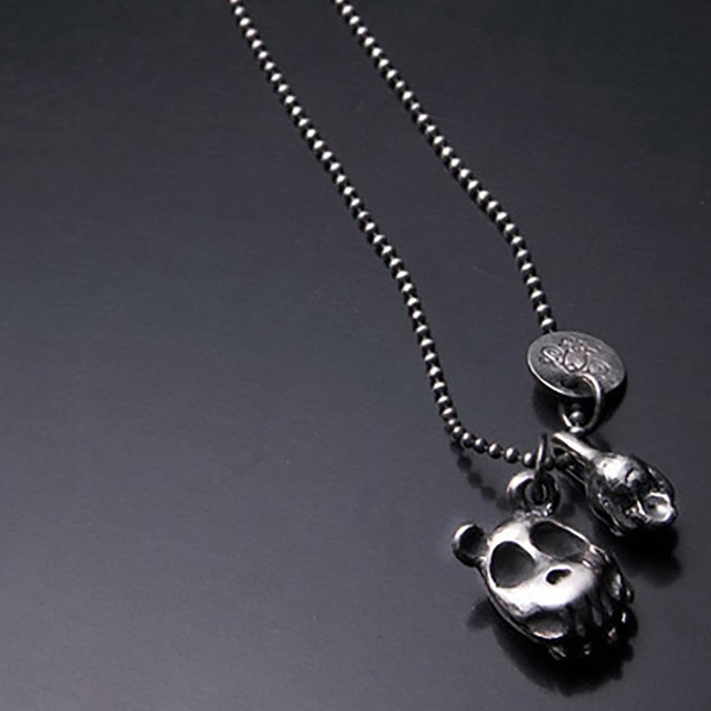 2 Abnormal Sides Reversible Grizzly Charm Necklace